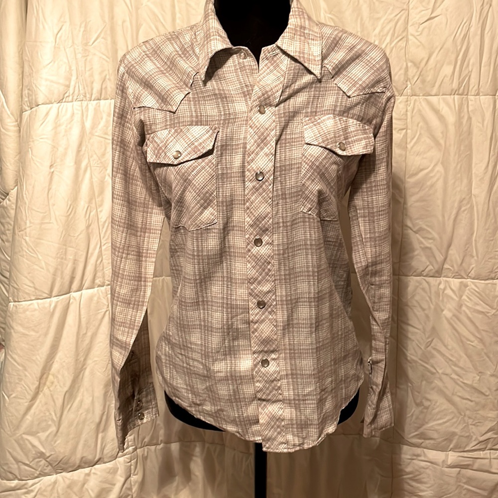 Pearl snap flannel